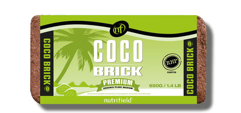 Nutrifield Coco Coir Brick compressed block; easy to transport for gardening