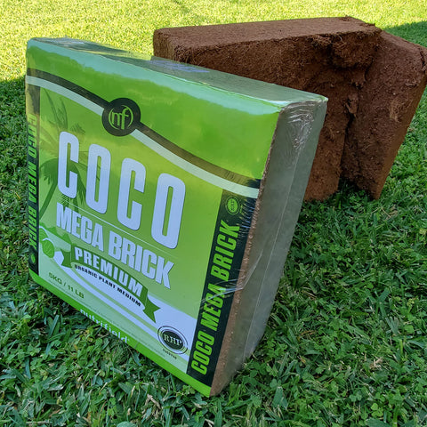 Nutrifield coco coir mega brick seed start ready for germination