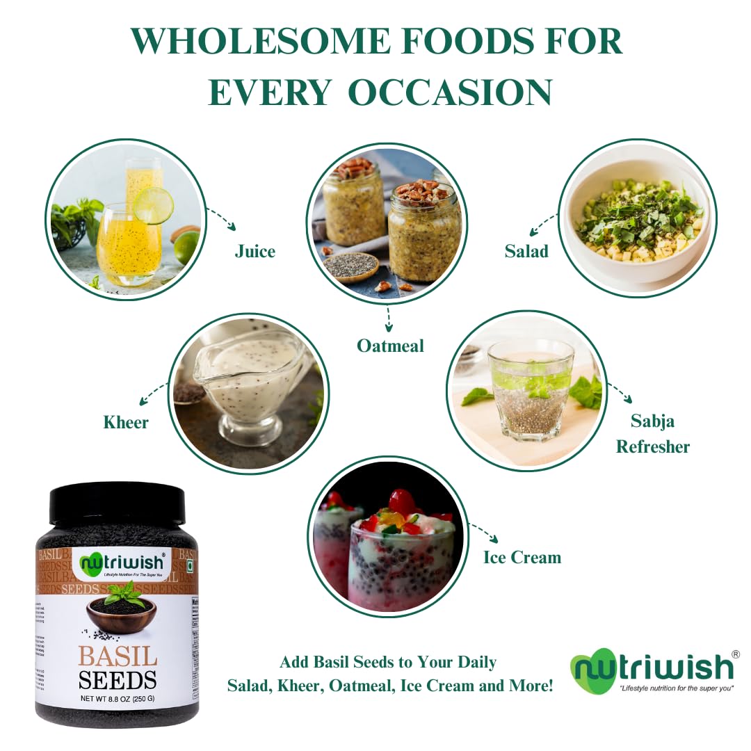 Nutriwish basil seeds used in baked snacks for subtle gel texture