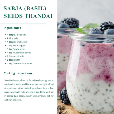 Nutriwish basil seeds in falooda dessert for refreshing bite