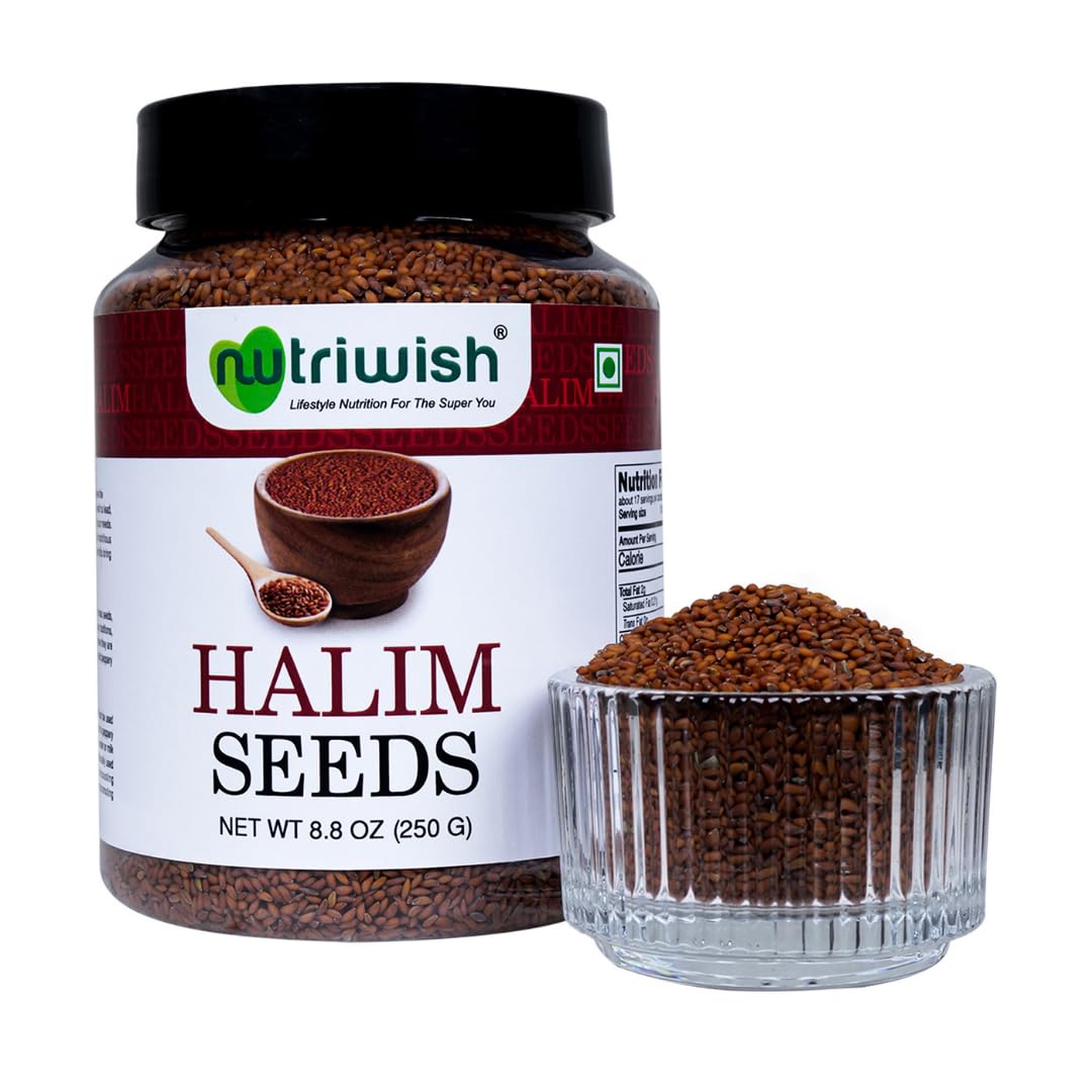 Nutriwish Halim seeds pack shot showing premium quality for everyday meals.