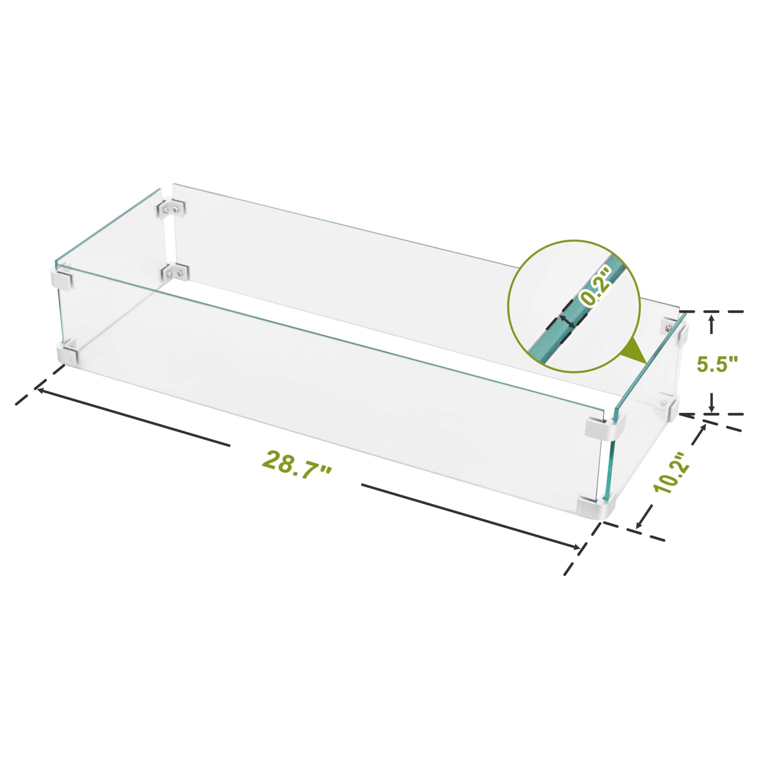 NUU GARDEN tempered glass wind guard offers easy cleaning for a pristine appearance.