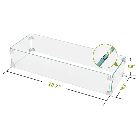 NUU GARDEN tempered glass wind guard offers easy cleaning for a pristine appearance.