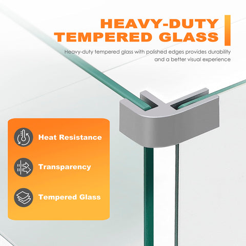 NUU GARDEN wind guard clear glass with reflections for a sleek look