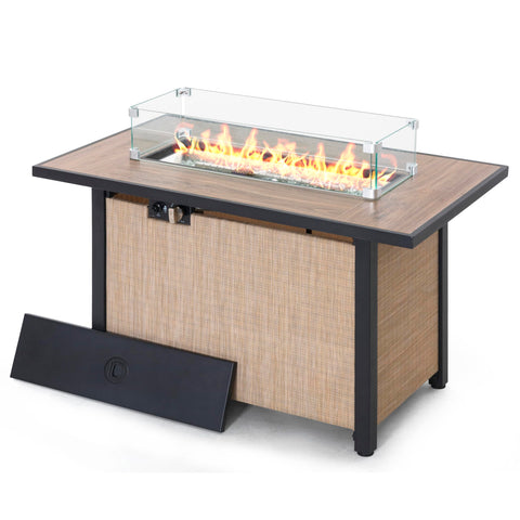 NUU GARDEN quick-install wind shield fits rectangular gas fire tables.
