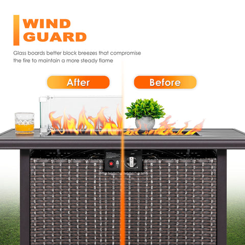 NUU GARDEN wind guard with polished aluminum brackets for sturdy attachment
