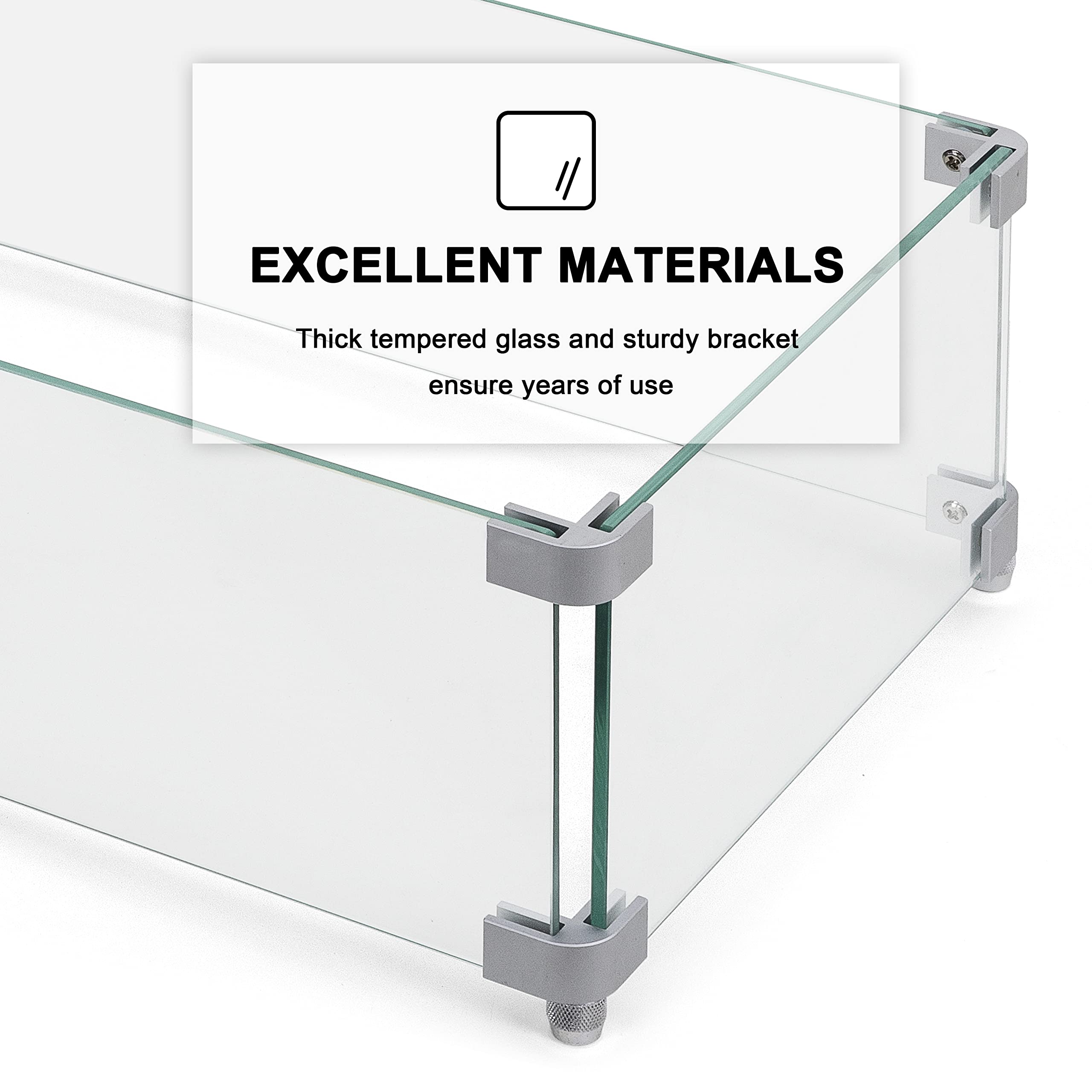 NUU GARDEN wind guard includes 3M anti-slip pads for stability