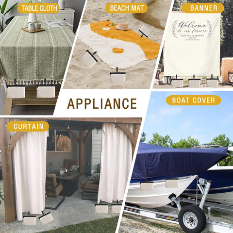 Nuyoach gazebo curtain weights stabilizing drapes against gusts