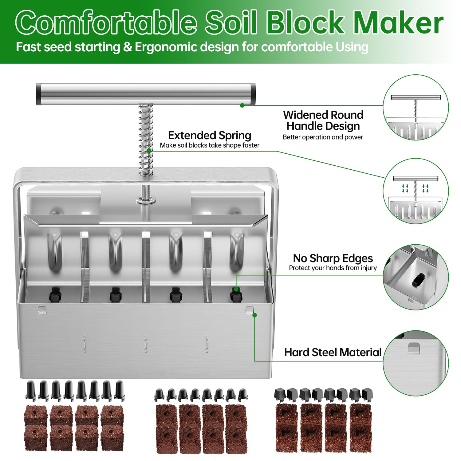 NVRGIUP ergonomic handle makes block formation comfortable