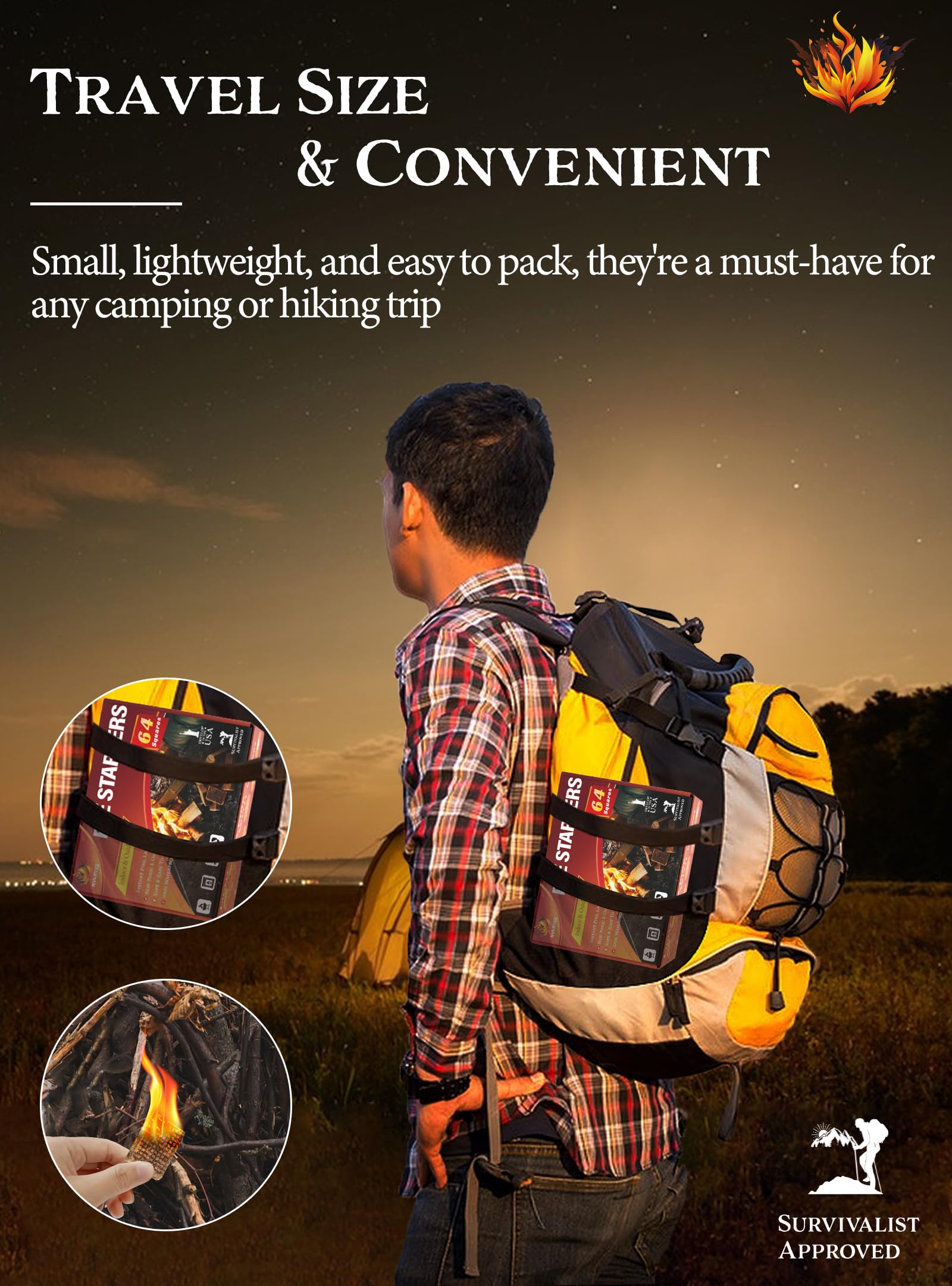 Nvkrvks fire starter cubes suit indoor and outdoor cooking and roasting.