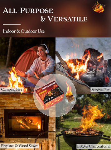 Nvkrvks fire starter cubes emit low emissions for cleaner fires.