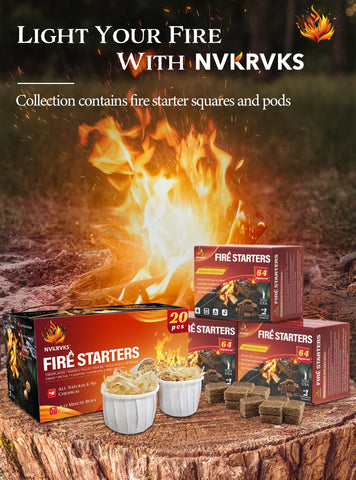 Nvkrvks Fire Starter Squares bulk packaging for easy use.