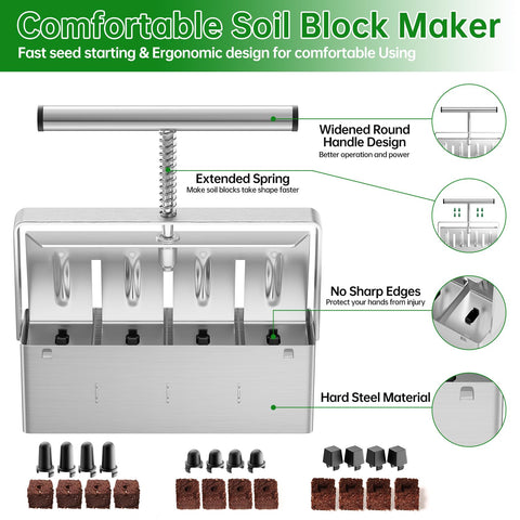 NVRGIUP comfortable handle provides steady grip during block formation