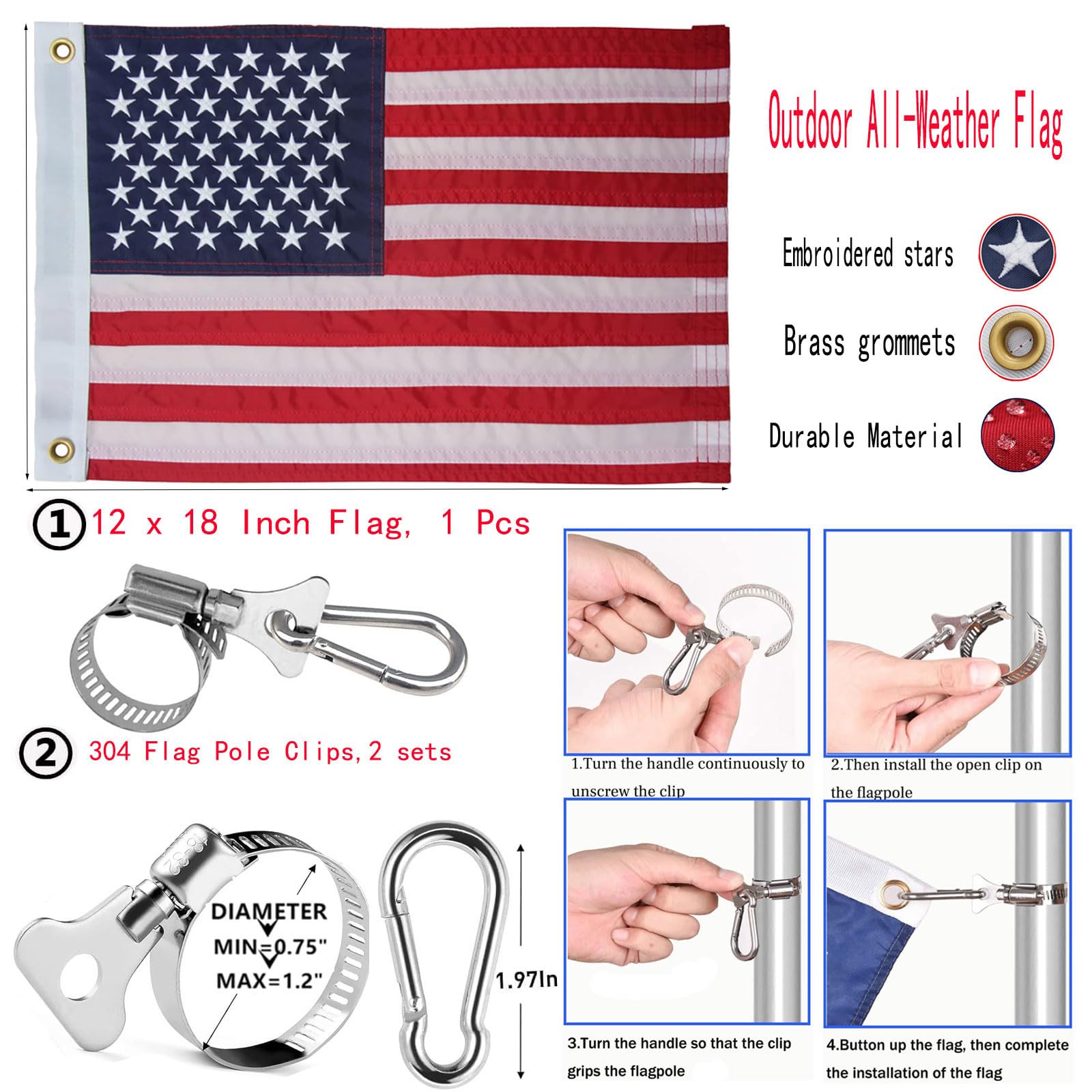 NVSDFAVUZUQ Embroidered stars add premium, long-lasting patriotic detail.
