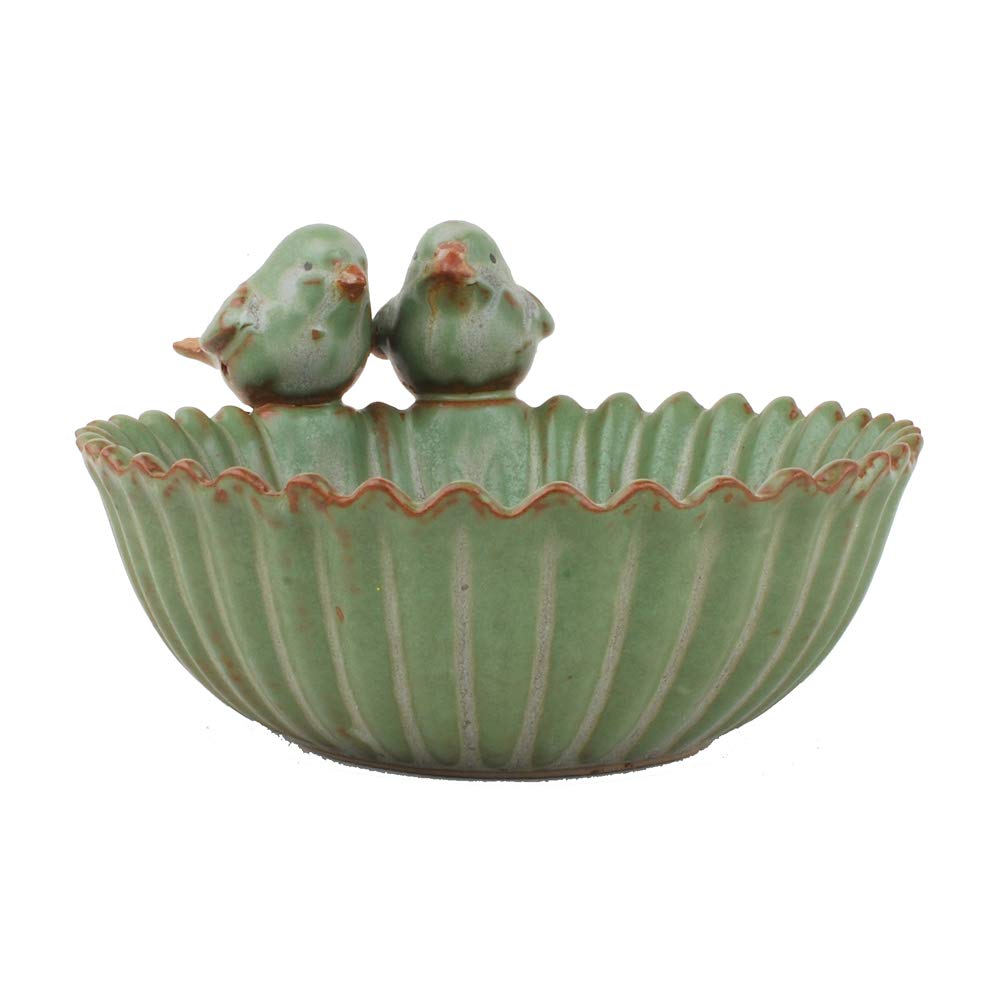 NWFashion bird planter 6-inch front view ready for desk decor and tiny plants.