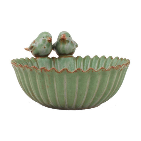 NWFashion bird planter 6-inch front view ready for desk decor and tiny plants.