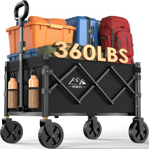 NWH collapsible wagon frame durability for heavy loads.