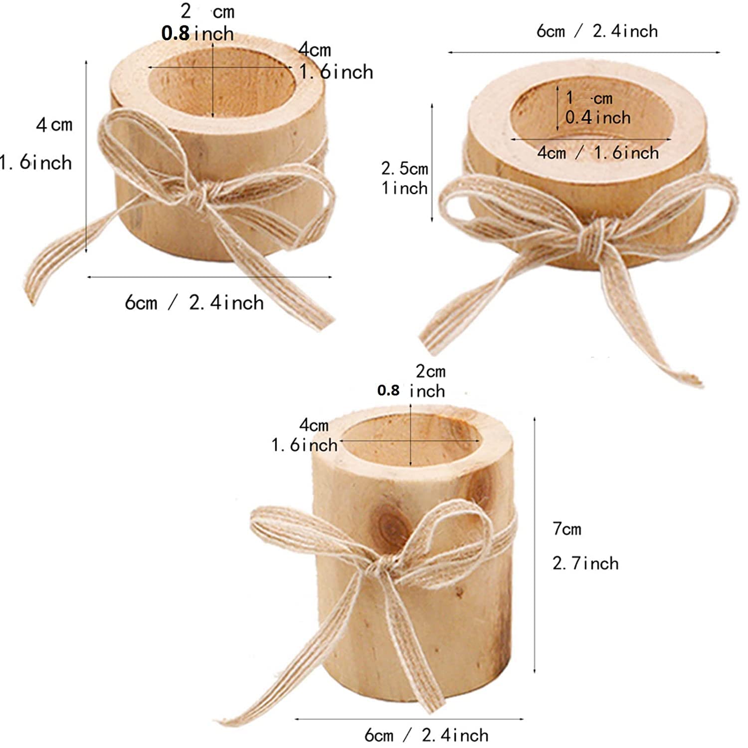 Nwsrayu air plant holder trio, three heights for varied Tillandsia displays