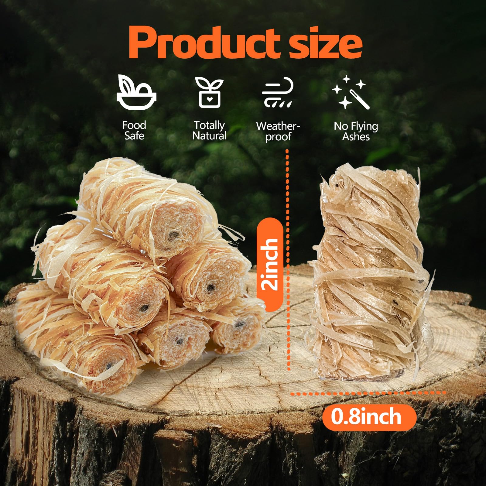 Nwsuewi natural pine shavings fire starters for clean burning