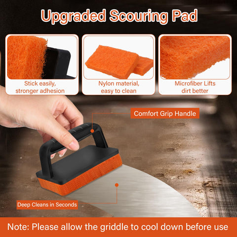 NxeAnnQi anti-scald ergonomic handles stay cool during scrubbing.