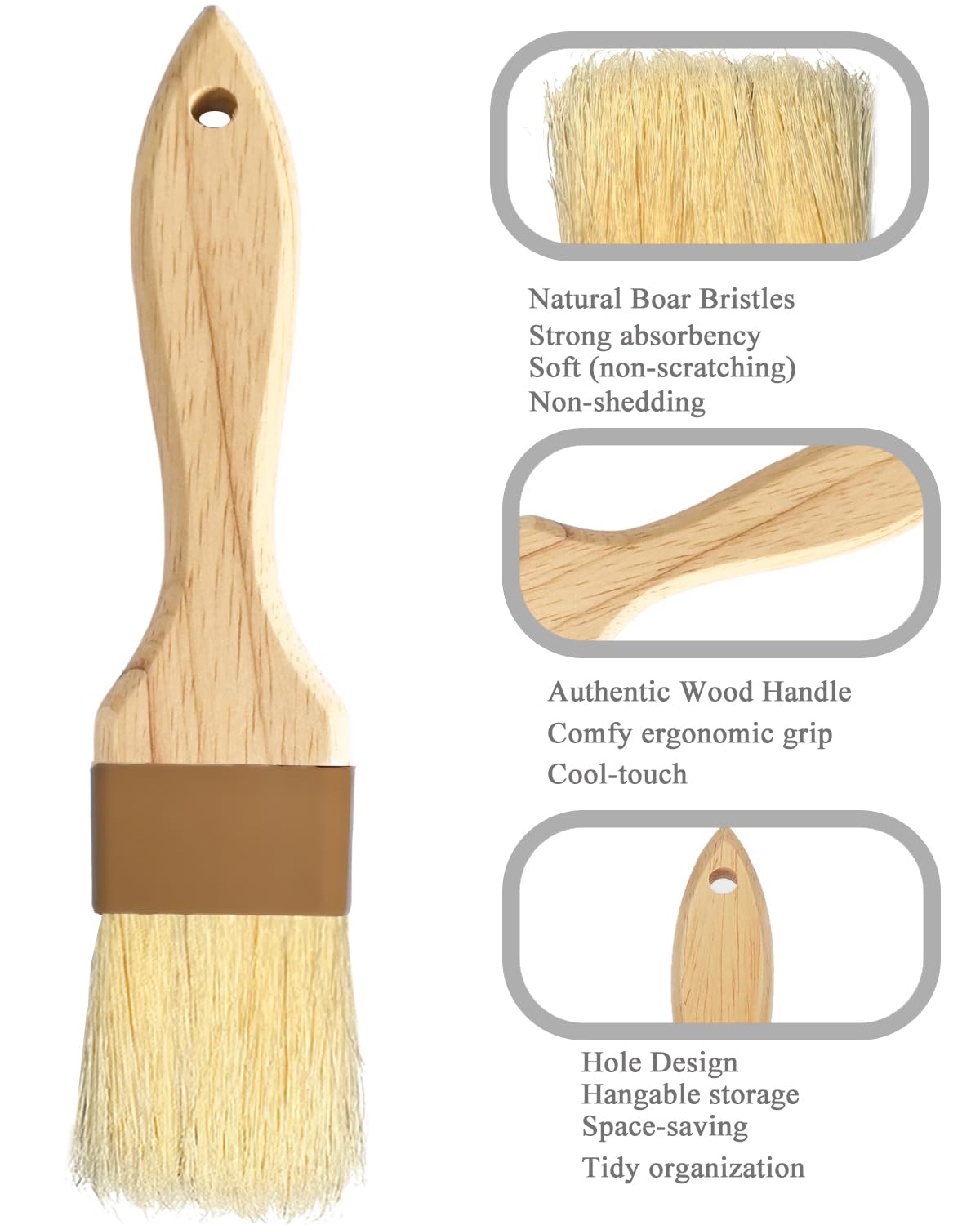 NXRACSH 3-pack pastry brush set for multiple kitchen tasks.