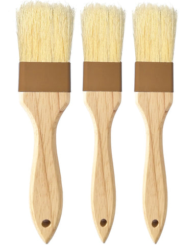 NXRACSH pastry brush, 1-inch head, natural boar bristles for even butter application.