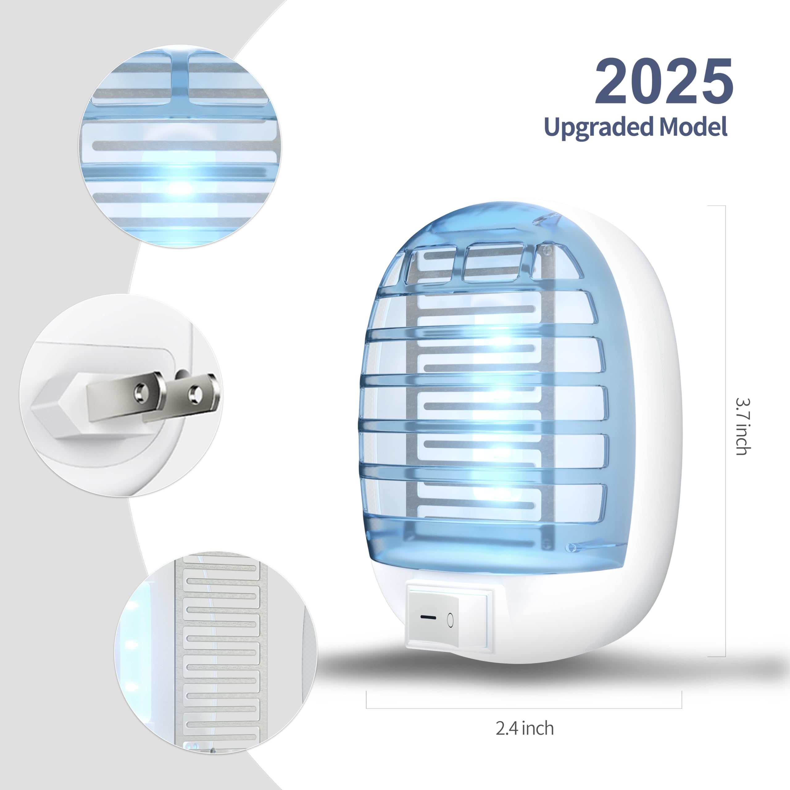 NYATNO bug zapper operating quietly in a bedroom environment.