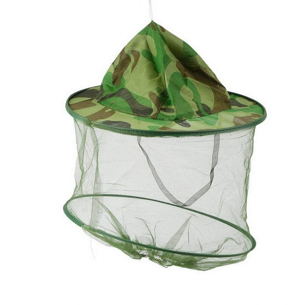 NYKKOLA camouflage hat with mesh face protection for bug free fishing trips