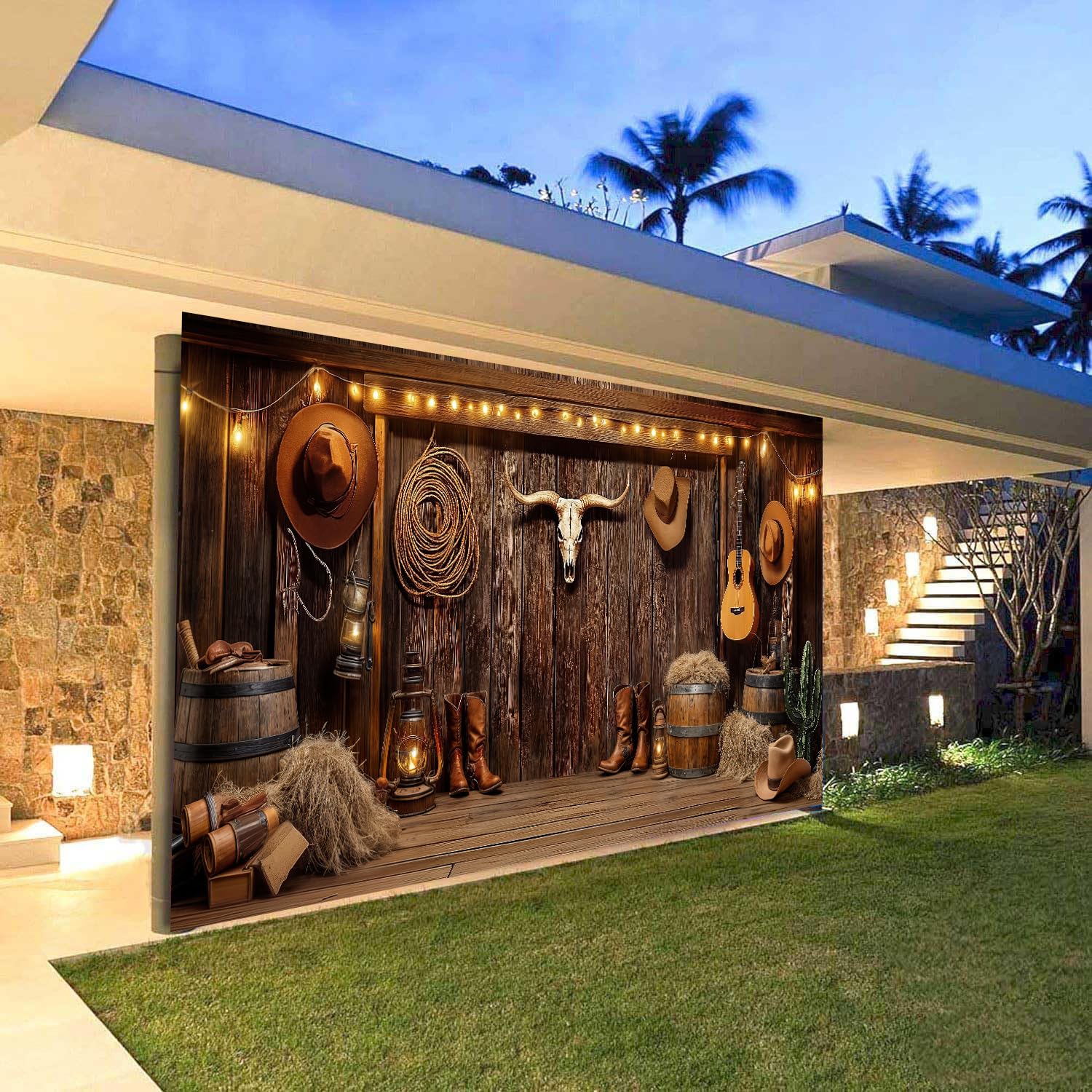 NYMB Photo studio wild west backdrop ideal for shoots and celebrations.