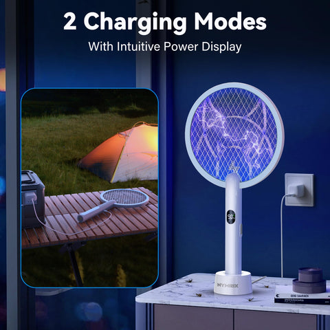 Nymrix electric fly swatter battery indicator shows remaining charge at a glance.