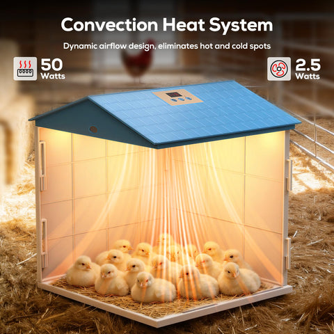 NyPots Chick Brooder Plate LED light provides night illumination