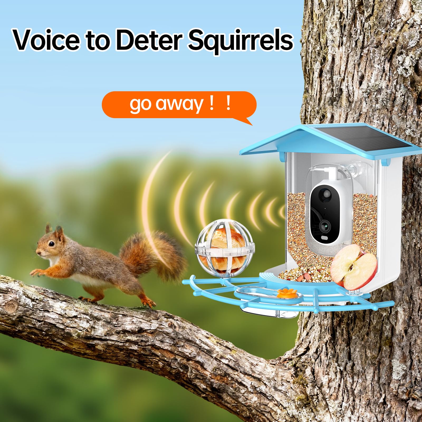 NyteElf 147-degree wide-angle lens captures more visiting birds.