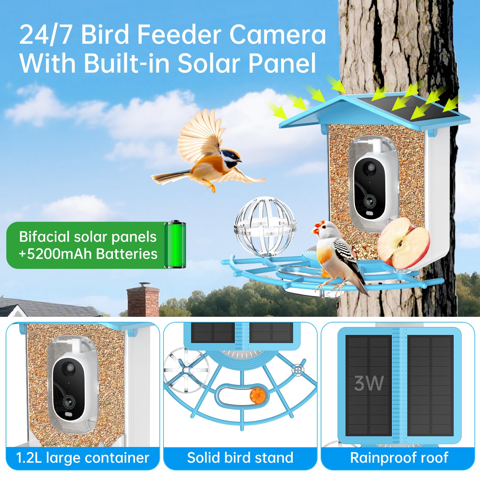 NyteElf adjustable DIY feeder tray supports varied seed types.