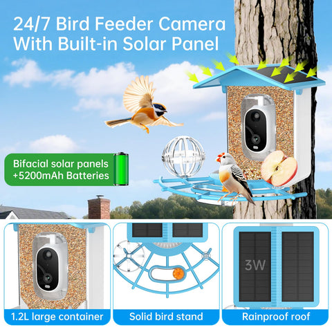 NyteElf adjustable DIY feeder tray supports varied seed types.