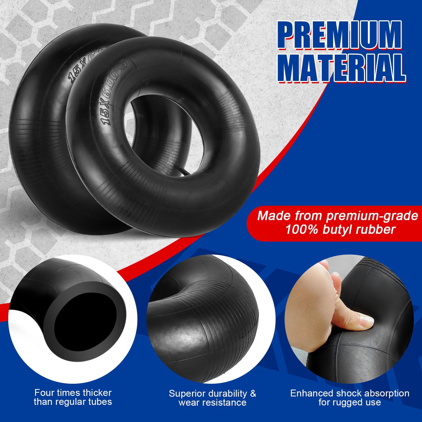 NYXOVA inner tube made from butyl rubber for durability and shock absorption.