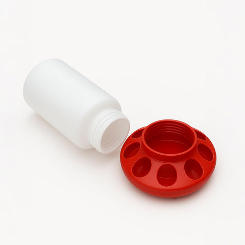 NZJWZS Baby Chick Feeder compact design fits small coops.