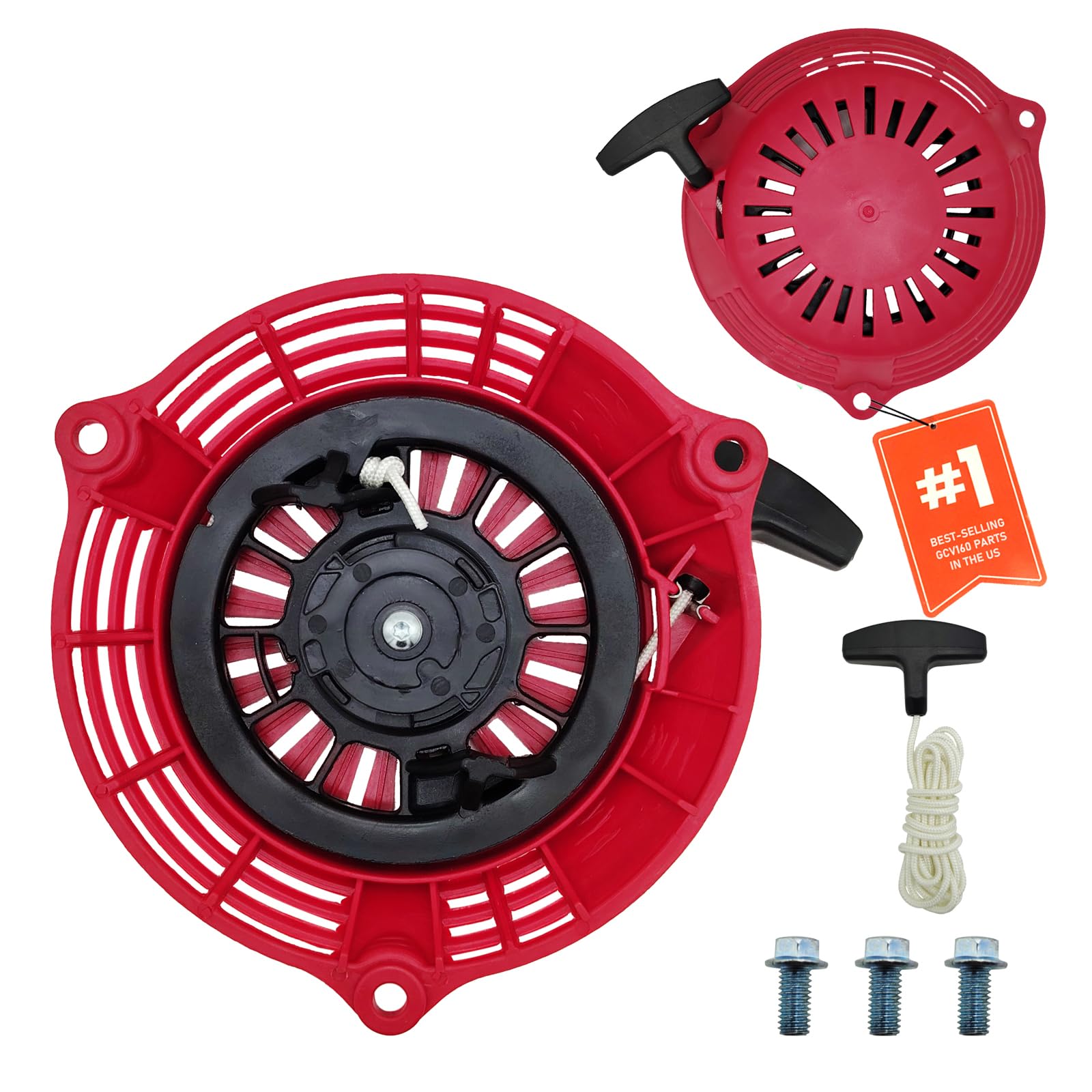 NZZLXKFJ GCV160 pull-start recoil starter for quick, reliable mower startup.