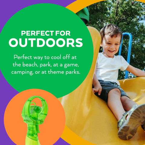 O2COOL Deluxe misting fan green portable design for travel