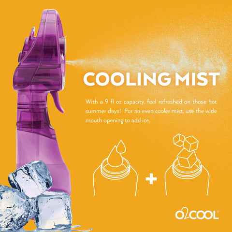 O2COOL Deluxe misting fan compact design ideal for travel and storage.