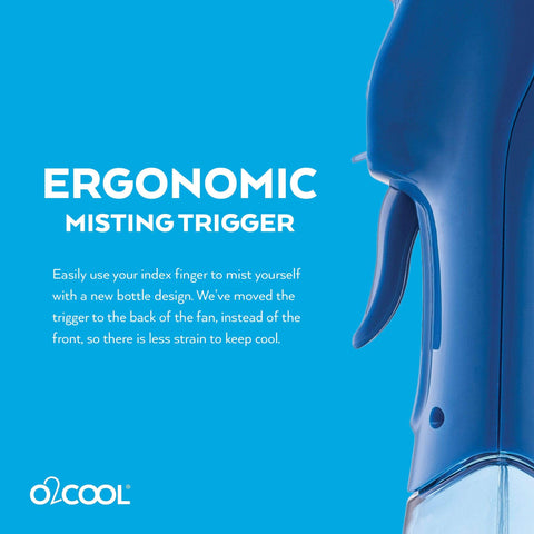 Colorful blue two-pack adds style while delivering personal cooling.