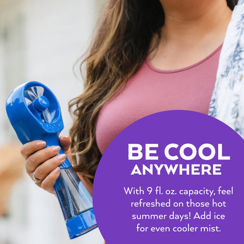 O2COOL Elite compact design blue travel-ready on the go.