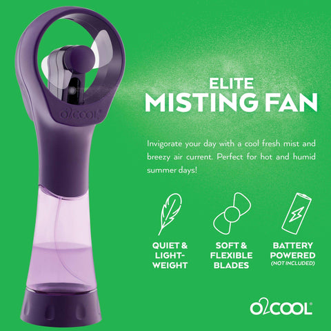 O2COOL Elite purple mist nozzle close-up for refreshing skin cooling.