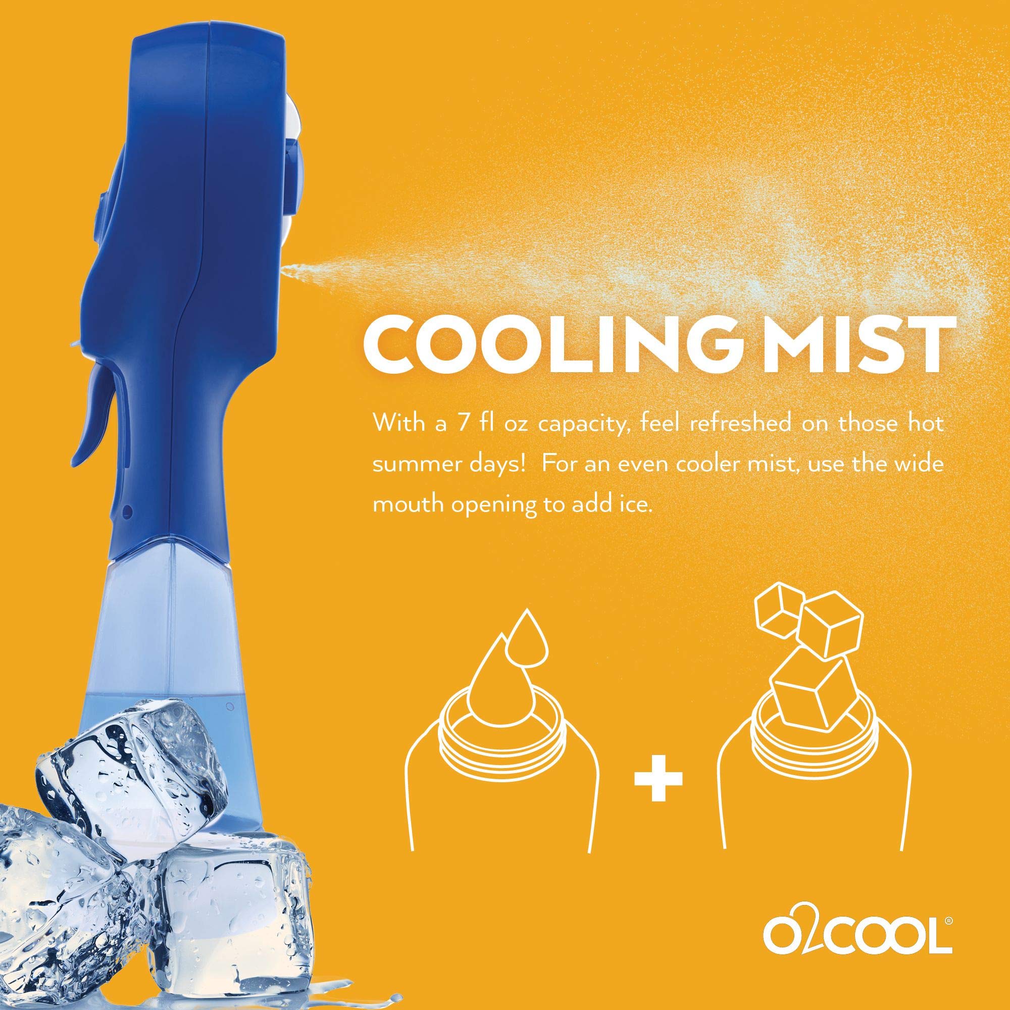 Compact travel-size misting fan delivering a refreshing breeze anywhere.