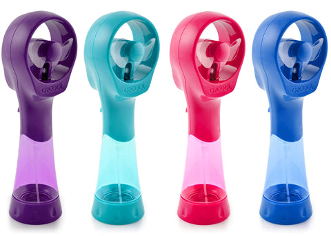O2COOL Elite misting fan in bag demonstrates on-the-go refreshment.