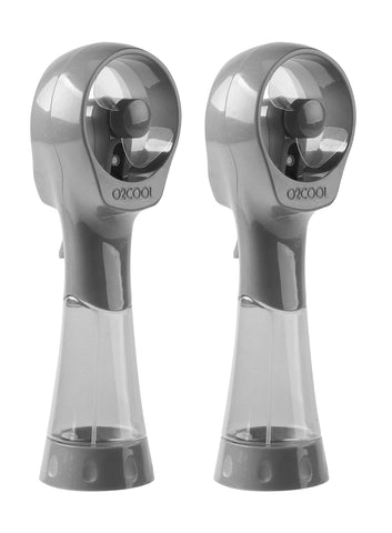 O2COOL Elite misting fan at the park provides refreshing relief.