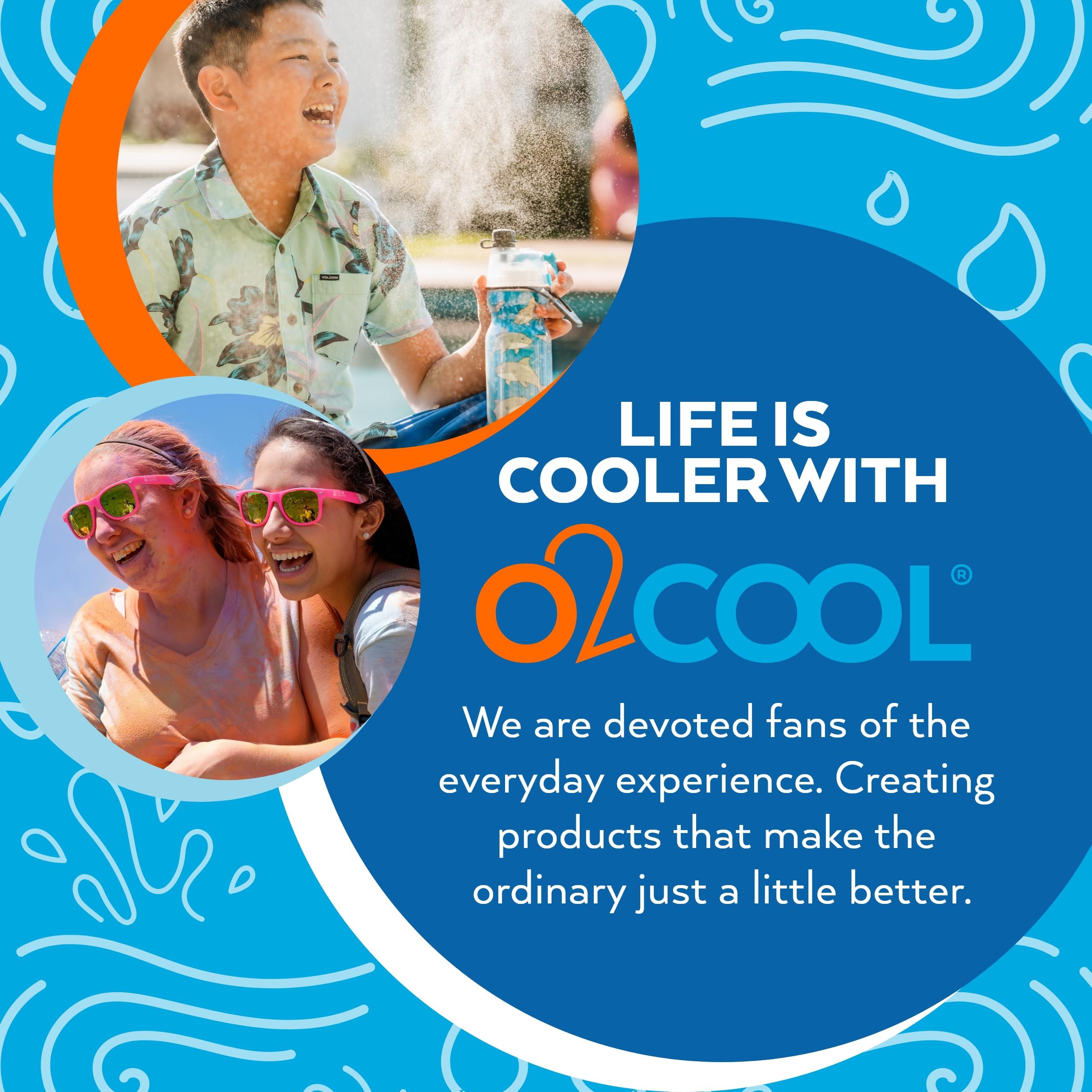 O2COOL Elite teal misting fan ready for travel and line queues