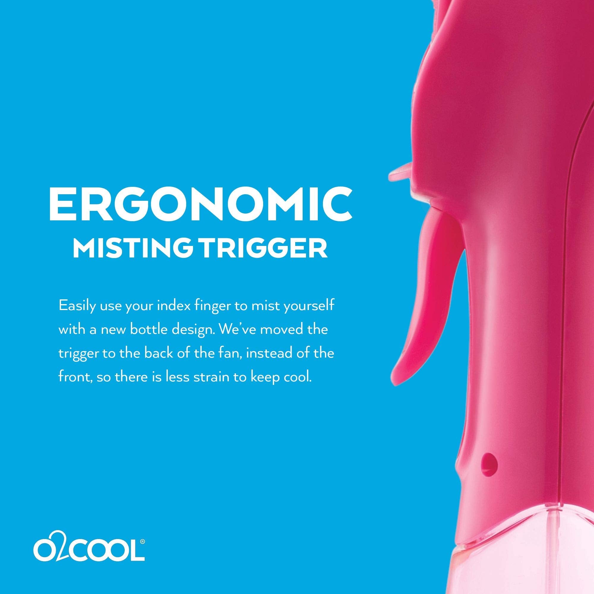 O2COOL Elite two-pack Raspberry fans ready for family outings.