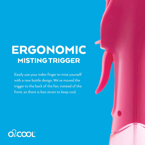O2COOL Elite two-pack Raspberry fans ready for family outings.