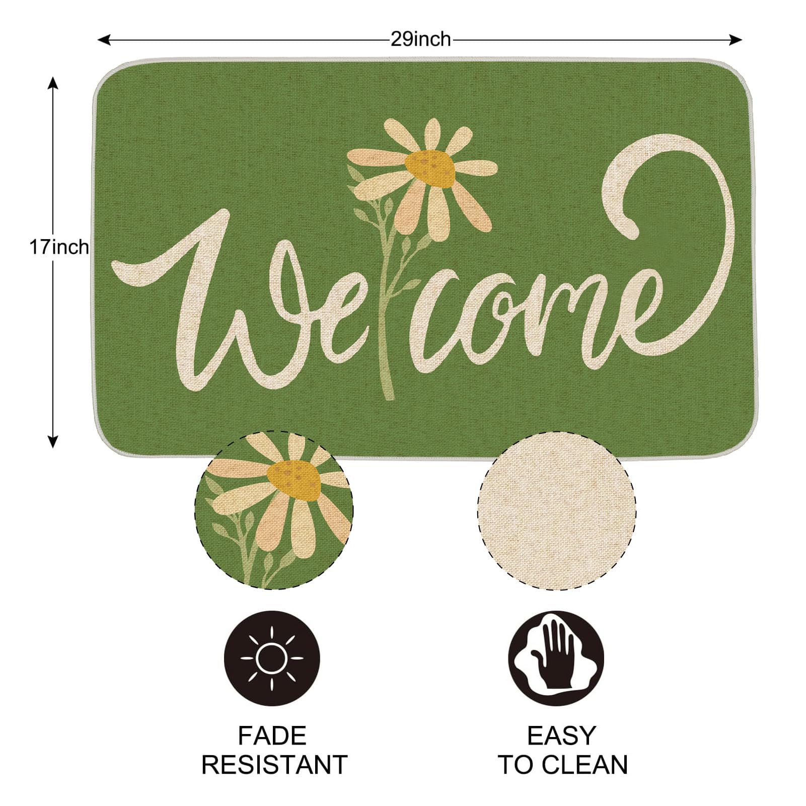OAEND Rubber and polyester entrance mat suitable for outdoor use and easy cleaning.