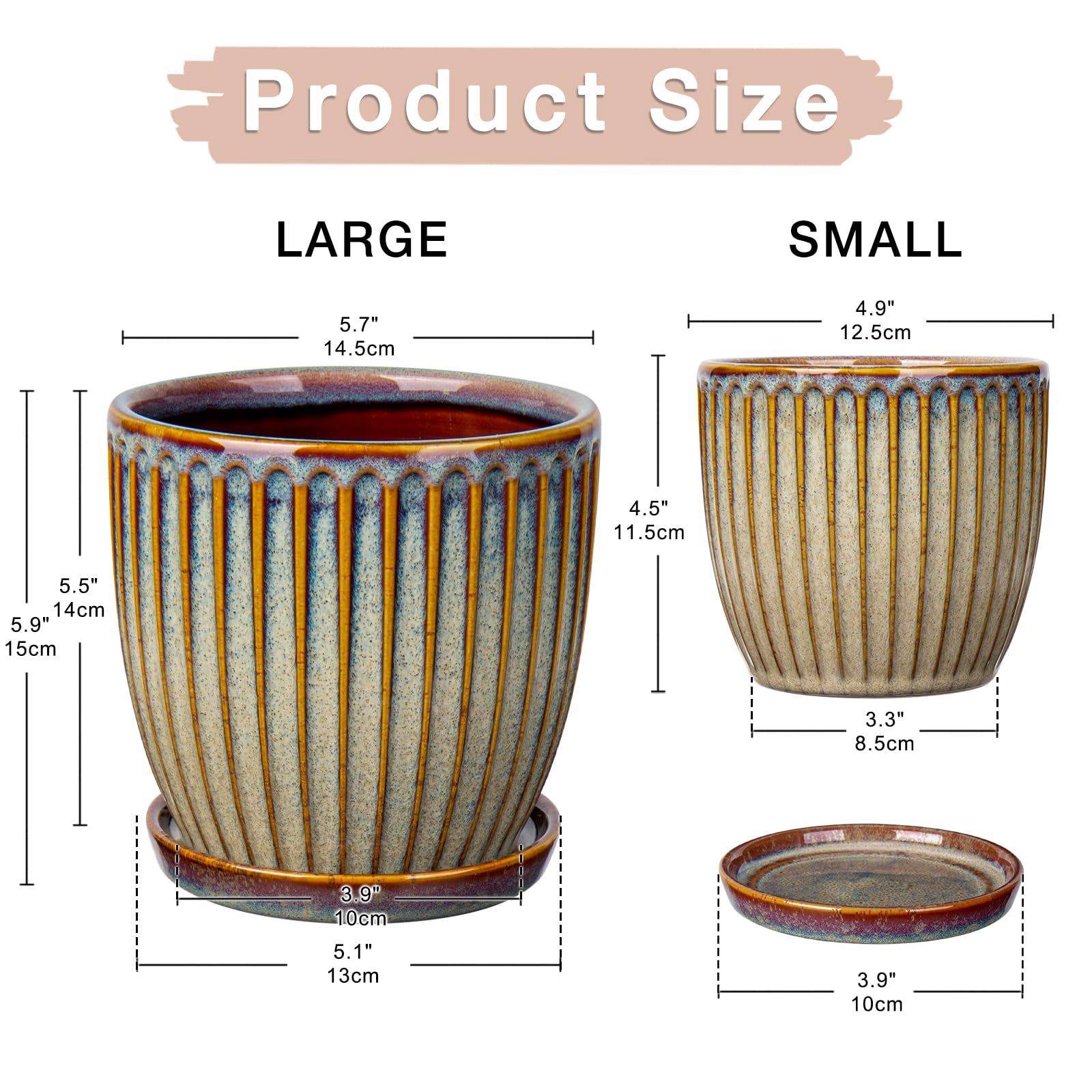 Oairse textured glaze ceramic pot with artisanal finish